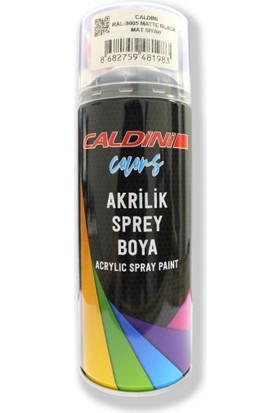 Mat Siyah Akrilik Sprey Boya RAL-9005 Caldini 400 ml Üniversal