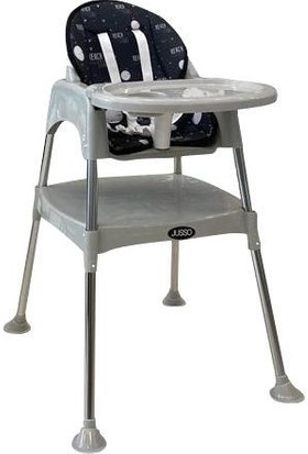 Jusso Boom Çalışma Masalı Mama Sandalyesi-Greyblack