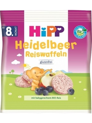 Hipp Organik Pirinçli Yabanmersinli Bebek Gofreti 35 Gr.
