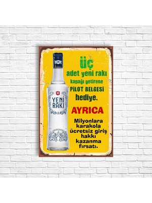 Kahve Retro Ahşap Poster