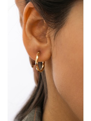 Yavuz Kuyumculuk 14 Ayar Altın Burgu Küpe