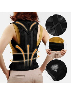 Sporcu Korsesi Kambur Önleyici Korse Dik Durmak Için Korse Ortobedik Sırt Korsesi Balenli Sırt