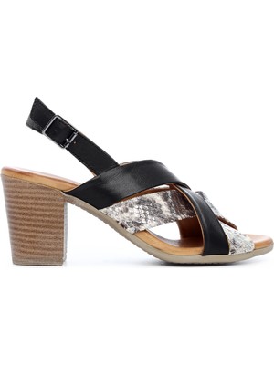 Tamer Tanca Kadın Derı Sandalet Sandalet 766 0178 Byn Sndtl Y22