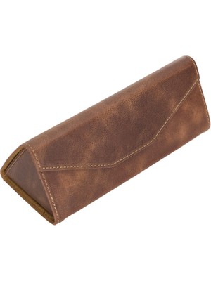 PLM Smart Glass Deri Gözlük Kılıfı TN02 Taba