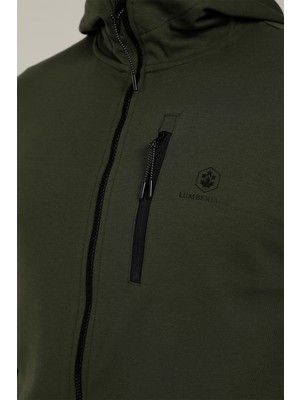 Lumberjack CT1029 Dıma Full Zıp Hood Pastel Hakı Erkek Eşofman Üstü