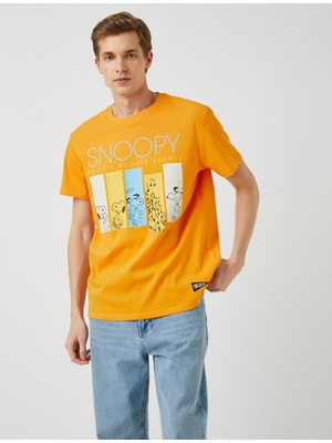 Koton Erkek Snoopy Oversize Tişört Lisanslı Baskılı