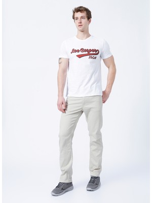 Lee Cooper Normal Bel Loose Fit Düz Bej Erkek Chino Pantolon - 222 LCM 221003 Harry Nd 1