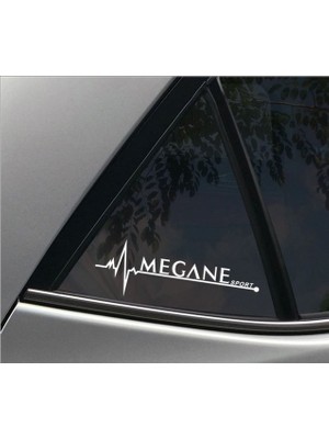 Oto Megane 2 Nabız Kalp Atışı Sticker 2 Adet Kelebek Cam