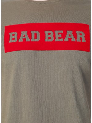 Bad Bear 22.01.07.013_Flog O Yaka Normal Kalıp Baskılı Haki Erkek T-Shirt