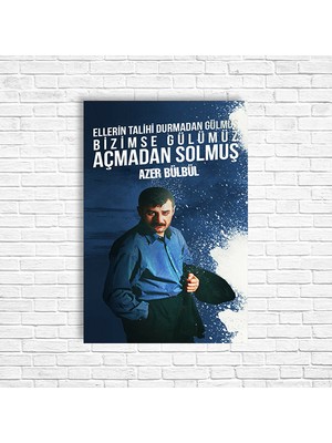 Azer Bülbül Retro Ahşap Poster