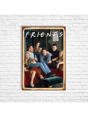 Frıends Retro Ahşap Poster