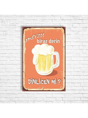 Kahve Retro Ahşap Poster