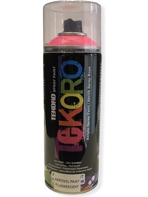 Tekoro Floresan Pembe Akrilik Sprey Boya 1002