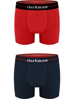 Darkzone DZNVD1103 Düz Kırmızı - Lacivert Erkek Boxer