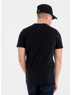 New Era Bisiklet Yaka Normal Kalıp DüzSiyah Erkek T-Shirt - Team Logo Tee Phosun Blk