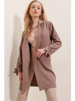 Hakke Kol Kuşgözü Bağlama Ceket