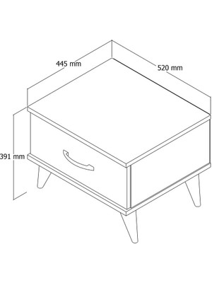 Tanmob Komidin 1 Çekmeceli Çam - KMD0102