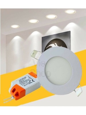 Venso 12W Yuvarlak Sıva Altı Panel LED Spot Beyaz Işık 6500K