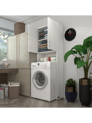 Kenzlife çamaşır makinesi dolabı sinem byz 180x066x30 banyo kiler