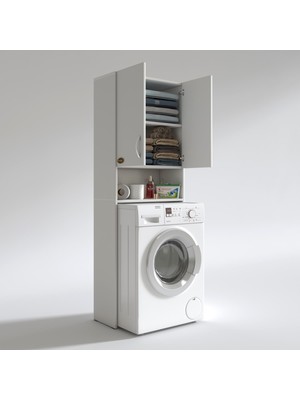 Kenzlife çamaşır makinesi dolabı sinem byz 180x066x30 banyo kiler