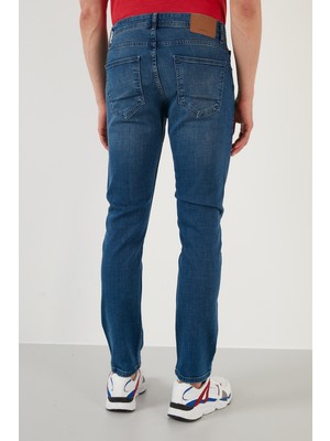 Buratti Pamuklu Normal Bel Slim Fit Boru Paça Jeans Erkek Kot Pantolon 2103F12PARMA
