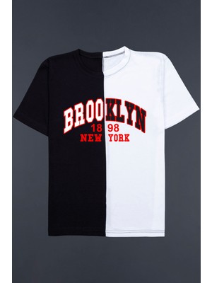 Trendypassion Brooklyn Çift Renk Baskılı Tasarım Tshirt