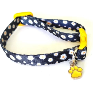 Kedi Tasması, Papatya Desenli El Yapımı Özel Üretim, Boy 17CM-28CM