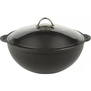 Döküm Yuvarlak Kazan Cam Kapaklı / Tencere. Çap(Ø)30 Cm.