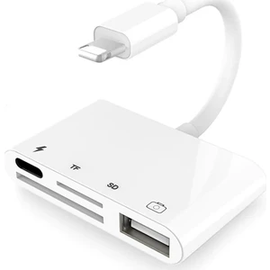 NK108L Apple iPhone Lightning To Tf Sd USB Dosya Aktarım Kart Okuyucu Çevirici Adaptör