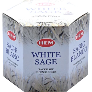 Hem Geri Akışlı Şelale Tütsü Konileri White Sage Aromalı 40 Adet