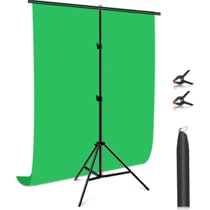 1 X 2M T-Şekli Fotoğraf Stüdyosu Arka Plan Kiti (Yurt Dışından)