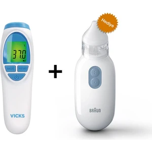 VİCKS VNT200 TEMASSIZ ATEŞ ÖLÇER + BRAUN BNA100 BURUN ASPİRATÖRÜ