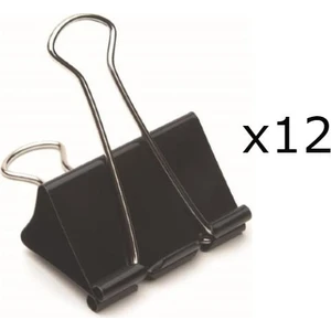 Binder Clips Metal Kıskaç 25 mm 12 Li Paket