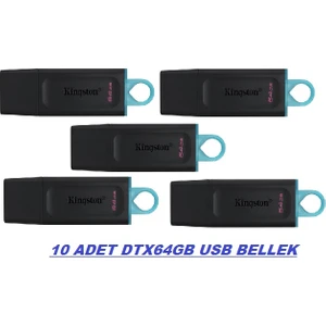 10 Lu Avantaj Paket Exodia Datatraveler 64GB USB 3.2 Flash Bellek DTX/64GB 10 Adet