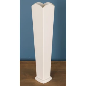 55 cm Dekoratif Ahşap Vazo Beyaz