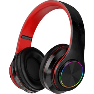 Spor Kulaklıklar Bluetooth Kablosuz Şarj Edilebilir Kulaklıklar Fm Tf Siyah + Kırmızı