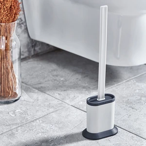 Lüks Tuvalet Fırçası Banyo Wc Temizlik Silikon Bükülebilir Fırça Set