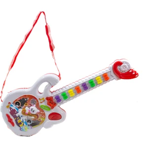 Oyuncak Gitar Işıklı Sesli Efsane Gitar Beyaz 40 cm