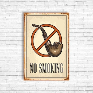 No Smoking Sigara Içmek Yasak Retro Ahşap Poster