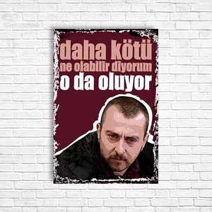 Leyla Ile Mecnun Retro Ahşap Poster