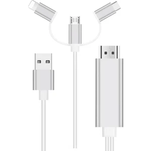 3in1 Arsky Micro, Type-C, Lightning To 4K HDMI Hdtv Dönüştürücü