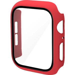 Apple Watch Uyumlu 7 45MM Ekran Korumalı Sert Slim Rubber Kılıf - Mat Kırmızı