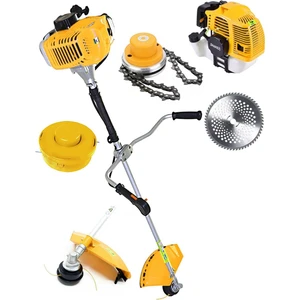 Alman H25 6 Hp Yan Tipi Benzinli Motorlu Ot Çalı Tırpanı Çim Biçme Makinesi Tırpan + Canavar Başlık