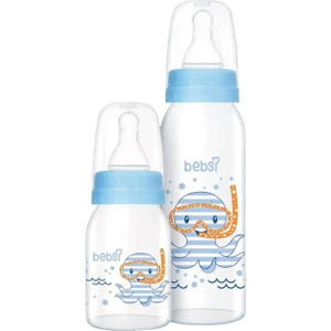 Cam Biberon Seti (250ML+125ML)  - Mavi