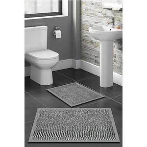 Esta Halı Gri Çerçeveli Çizgisel 2'li Halı Takımı (60X100/40X60) - ES1244