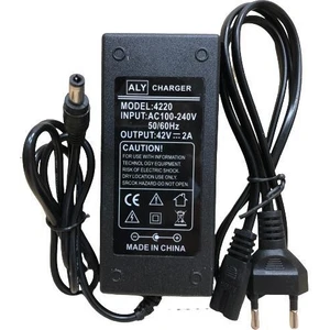 Gold Tomoloo Scooter Şarj Cihazı 42V2AMP Adaptör 5,5x2,5mm Uç