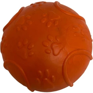 Ozzy Store Köpek Isırma Topu Pati Desenli Büyük Boy Sert ve Dayanıklı Malzeme Turuncu
