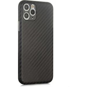 Case 4U Apple iPhone 11 Pro Kılıf Ultra İnce Esnek Karbon PP Fiber Kapak Siyah