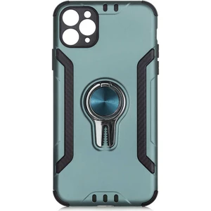 Case 4U Apple iPhone 11 Pro Max Kılıf Darbe Emici Yüzüklü Standlı Koko Kapak Yeşil