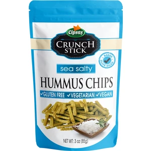 Cipsaş Crunch Stick Deniz Tuzlu Vegan Glütensiz Zeytinyağlı Fırınlanmış Nohut Cipsi (Hummus Chips)